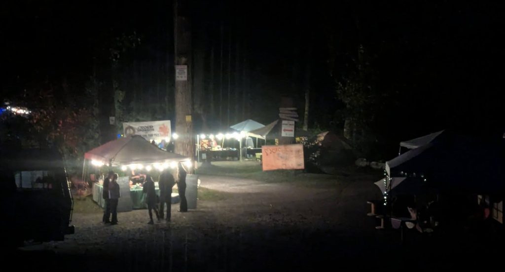 AOTF entrance at night